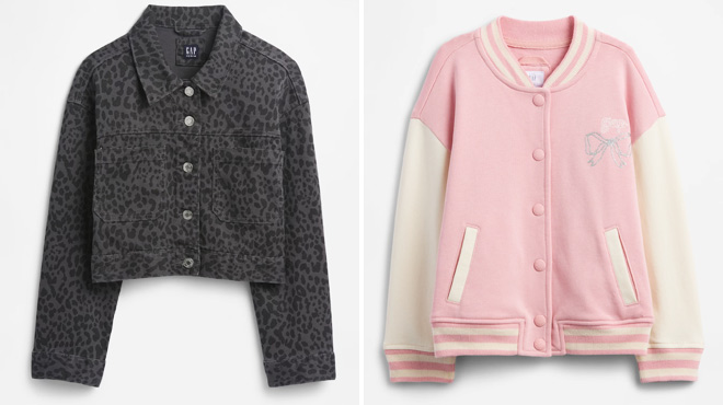 GAP Factory Kids Boxy Leopard Print Jacket GAP Factory Kids Boxy Leopard Print Jacket