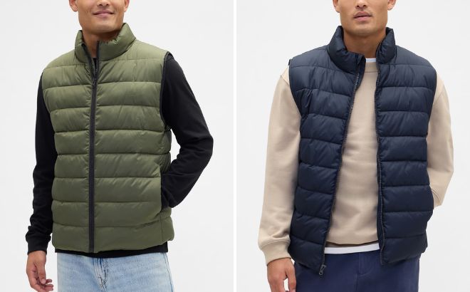 GAP Factory Mens Relaxed ColdControl Puffer Vest 1
