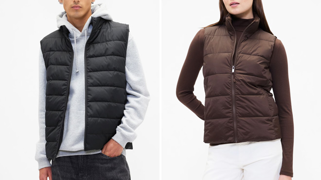 GAP Factory Mens Relaxed ColdControl Puffer Vest GAP Factory Mens Relaxed ColdControl Puffer Vest