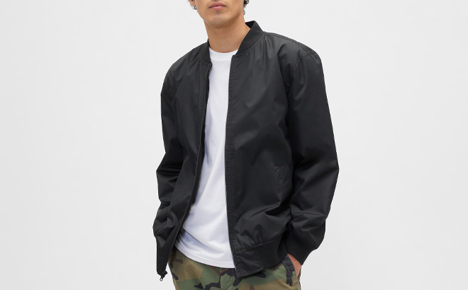 GAP Factory Relaxed Ripstop Bomber Jacket