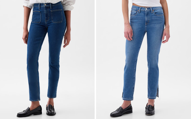 GAP Womens Mid Rise Vintage Slim Jeans