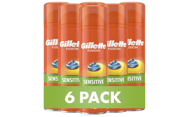 Gillette Fusion5 Ultra Sensitive Shave Gel 6 Pack