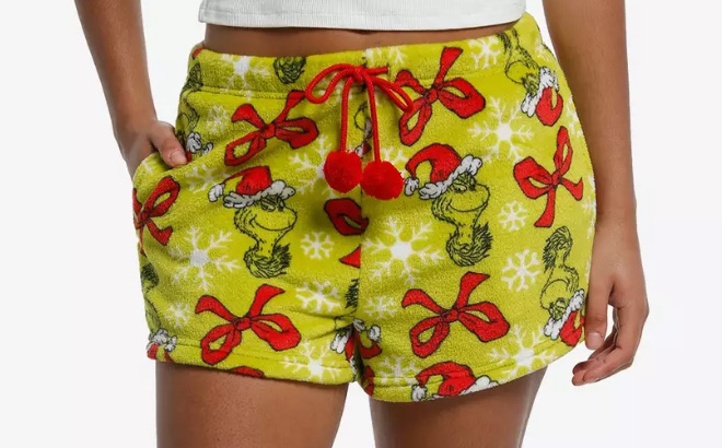 Grinch Plush Lounge Short
