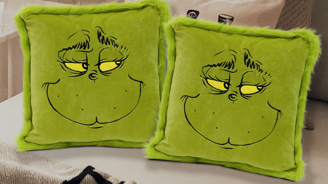Grinch Throw Pillow 2 Pack