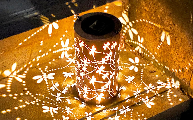 Hanging Lantern Light at Night