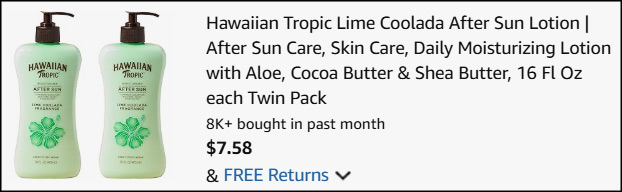 Hawaiian Tropic Lime Coolada After Sun Lotion 2 Pack Checkout Hawaiian Tropic Lime Coolada After Sun Lotion 2 Pack Checkout