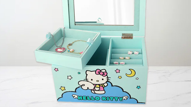 Hello Kitty Cloud Jewelry Box With Tray