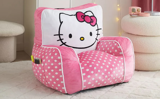 Hello Kitty Kids Compressed Foam Plush Chair