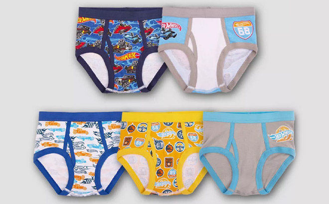 Hot Wheels Boys Underwear 5 Pack Hot Wheels Boys Underwear 5 Pack
