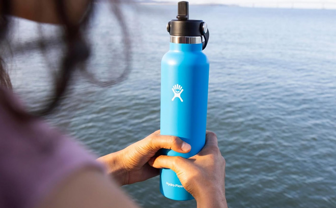 Hydro Flask Water Bottle in Cascade Blue Color