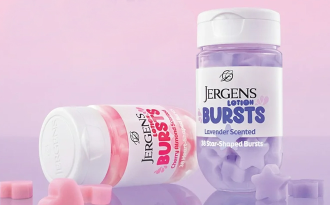 Jars of Jergens Cherry Almond Lotion Bursts Jars of Jergens Cherry Almond Lotion Bursts