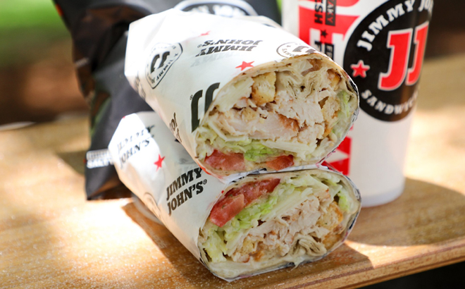 Jimmy Johns Chicken Caesar Wraps on a Table