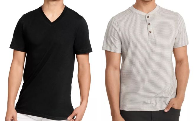 Jockey Mens V Neck Undershirt and Jockey Outdoors by Luke Bryan Mens Short Sleeve Shirt