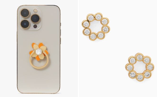 Kate Spade Outlet Flowers And Showers Ring Stand and Full Circle Studs