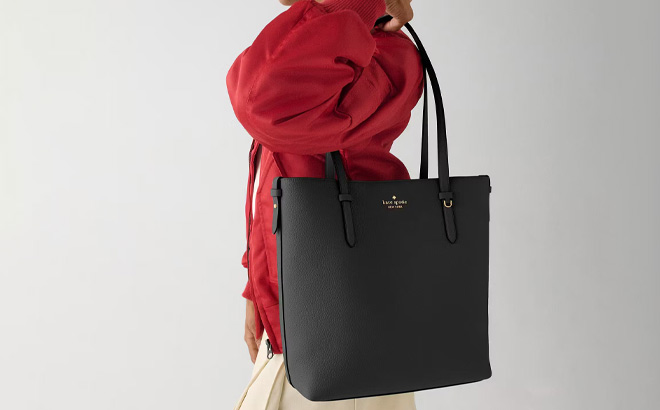 Kate Spade Outlet Juliette Leather Medium Tote in Black Color Kate Spade Outlet Juliette Leather Medium Tote in Black Color