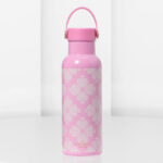 Kate Spade Outlet Signature Spade Water Bottle in Pink Color on the Table
