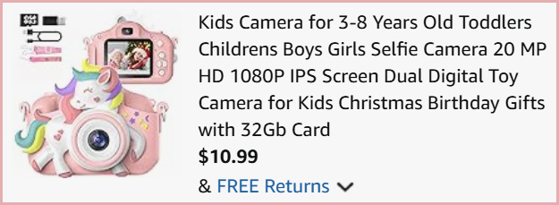 Kids Camera at Checkout Kids Camera at Checkout