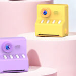 Kids Instant Print Cameras in Orange and Purple Colors