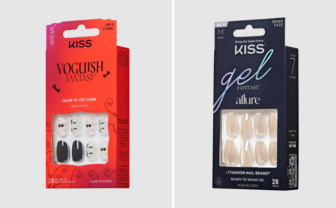 Kiss 28 Count Voguish Fantasy Halloween Press On Nails and 28 Count Gel Fantasy Allure Press On Nails Kiss 28 Count Voguish Fantasy Halloween Press On Nails and 28 Count Gel Fantasy Allure Press On Nails