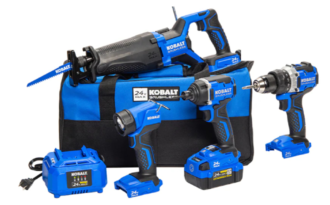 Kobalt 24 volt 4 Tool Brushless Power Tool Combo Kit