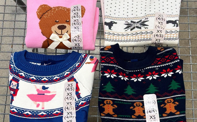 Lands End Kids Holiday Sweaters in Sams Club Carts Lands End Kids Holiday Sweaters in Sams Club Carts