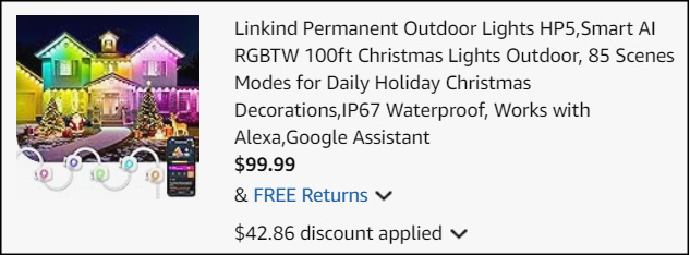 Linkind Permanent Outdoor Lights HP5 Checkout Linkind Permanent Outdoor Lights HP5 Checkout