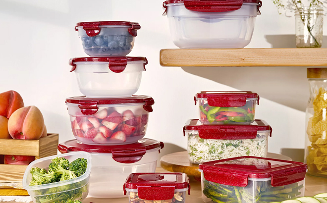 LocknLock 12 pc Nestable Bowl Square Zen Storage Set