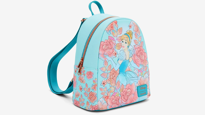Loungefly Disney Cinderella Pink Flowers Mini Backpack
