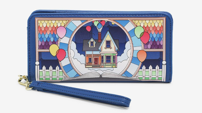 Loungefly Disney Pixar Up House Stained Glass Tech Wallet Loungefly Disney Pixar Up House Stained Glass Tech Wallet