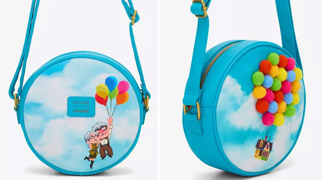 Loungefly Disney Pixar Up Pom Balloons Crossbody Bag