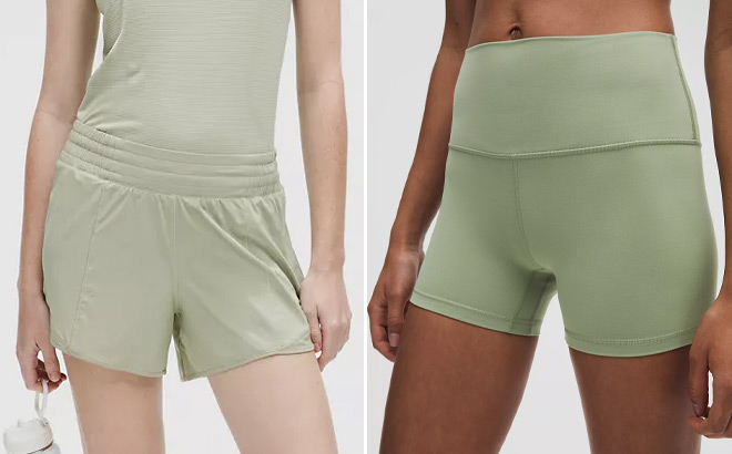 Lululemon Womens Hotty Hot High Rise Lined Shorts and Align High Rise Shorts