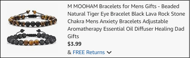 M Mooham Natural Stone Beaded Bracelets 2 Pack Checkout
