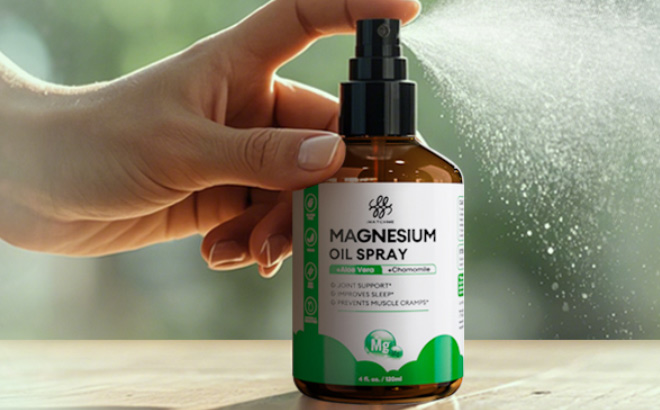 Magnesium Oil Spray in Use