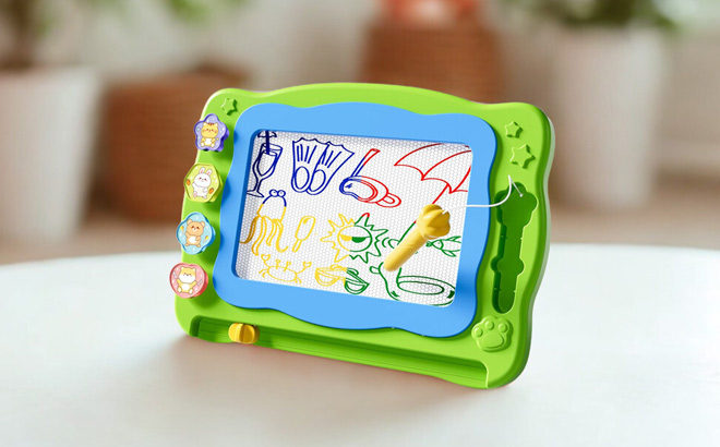 Magnetic Drawing Board on a Table