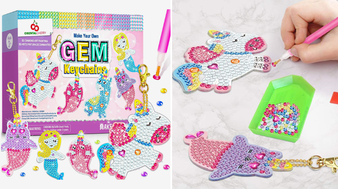 Make Your Own Gem Keychains Kit