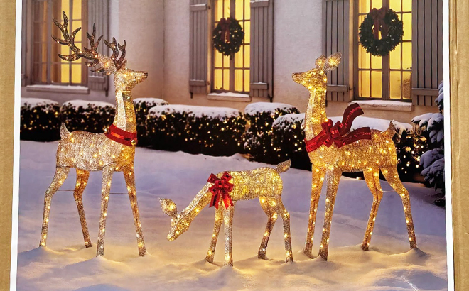 Members Mark Pre Lit Animated Deer Family Members Mark Pre Lit Animated Deer Family