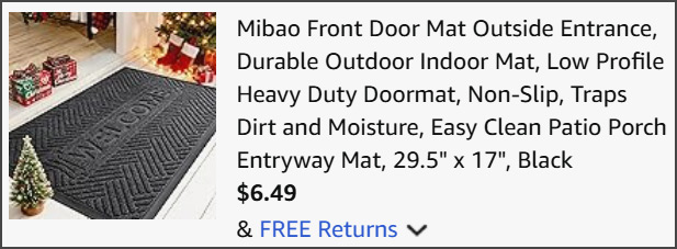 Mibao Front Door Mat at Checkout