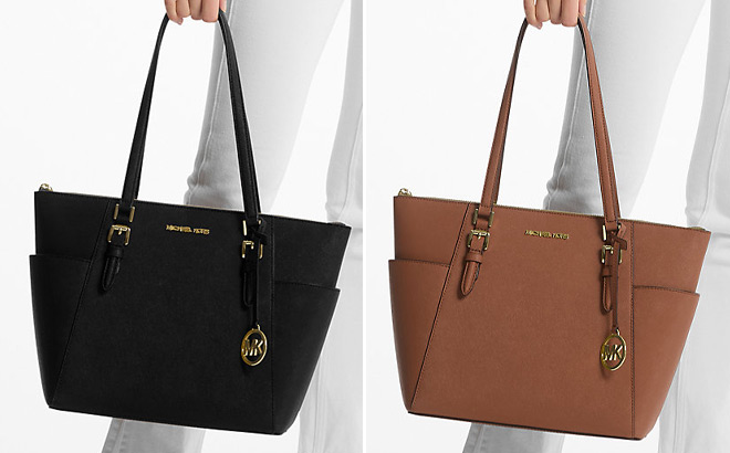 Michael Kors Charlotte Large Saffiano Leather Tote Bags
