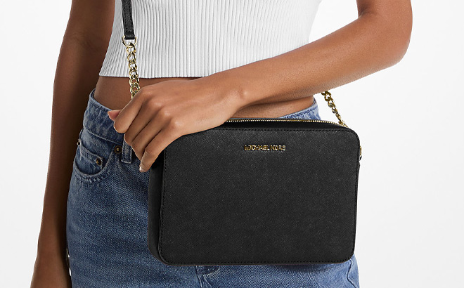 Michael Kors Jet Set Large Saffiano Leather Crossbody Bag 1