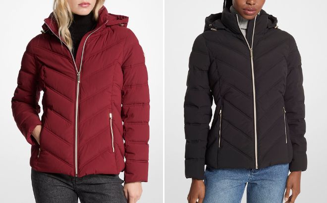 Michael Kors Outlet Packable Quilted Puffer Jacket