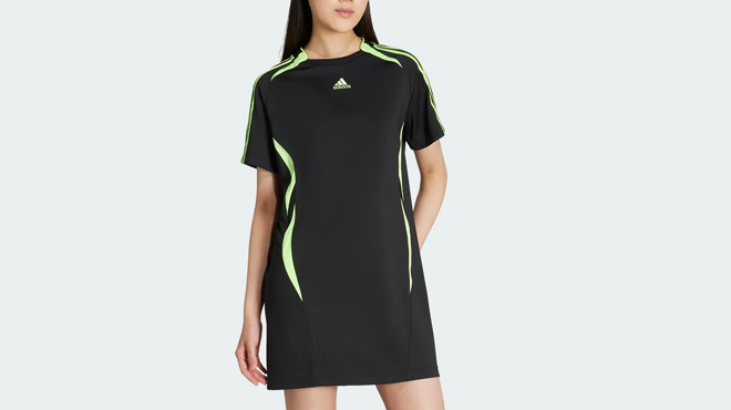 Model Wearing Adidas Dress