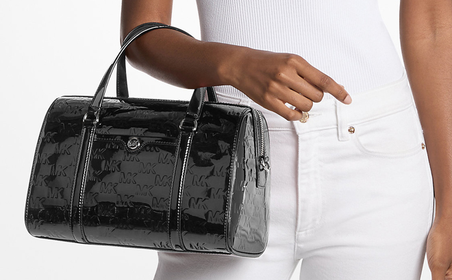 Model Wearing Michael Kors Duffel Bag Model Wearing Michael Kors Duffel Bag