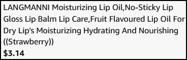 Moisturizing Lip Oil Checkout