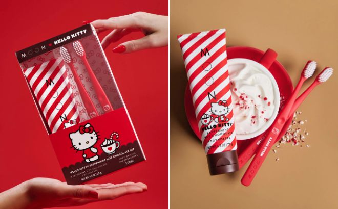 Moon x Hello Kitty Peppermint Hot Chocolate Tooth Brush Kit Moon x Hello Kitty Peppermint Hot Chocolate Tooth Brush Kit
