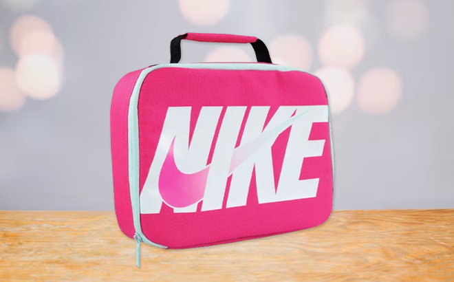Nike Kids Swoosh Lunch Bag on a Table