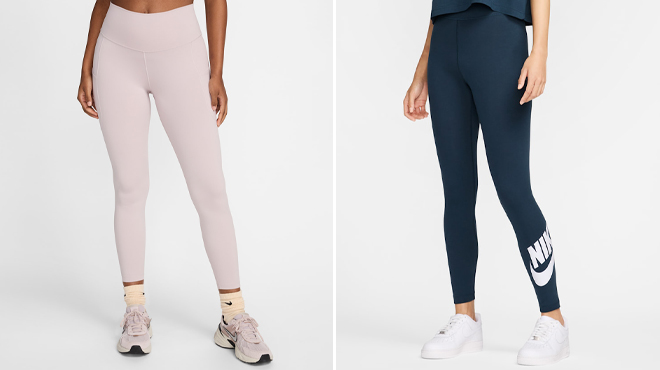 Nike One Womens High Waisted Leggings with Pockets and Nike Sportswear Classics Womens High Waisted Graphic Leggings