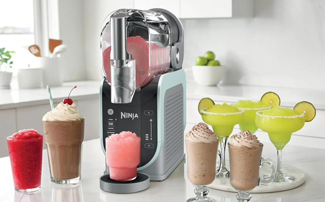 Ninja Slushie on a Ktichen Countertop Ninja Slushie on a Ktichen Countertop