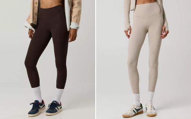 Offline by Aerie Real Me XTRA High Waisted Ribbed Leggings Offline by Aerie Real Me XTRA High Waisted Ribbed Leggings
