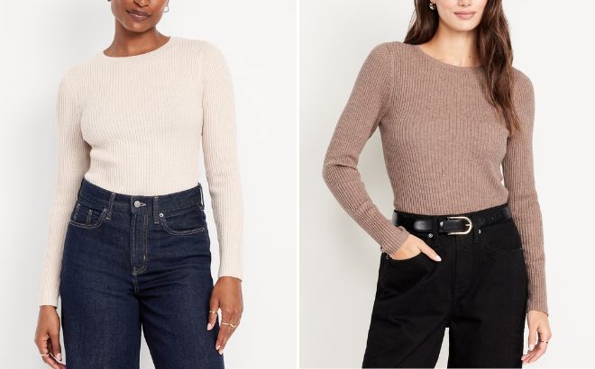 Old Navy Womens SoSoft Lite Rib Crew Neck Sweater