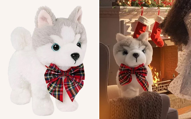 Our Generation 6 Inch Merry Holiday Husky Plushie Our Generation 6 Inch Merry Holiday Husky Plushie